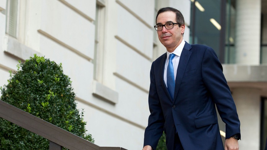 Bộ trưởng Kl991.com nạp rút nhanh Mỹ Steven Mnuchin. Ảnh: FT.