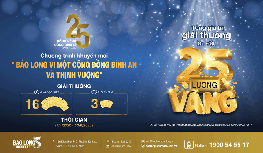 Kl99kl phiên bản hoạt động Bảo Long tri ân khách hàng với tổng giá trị giải thưởng lên đến 25 lượng vàng SJC