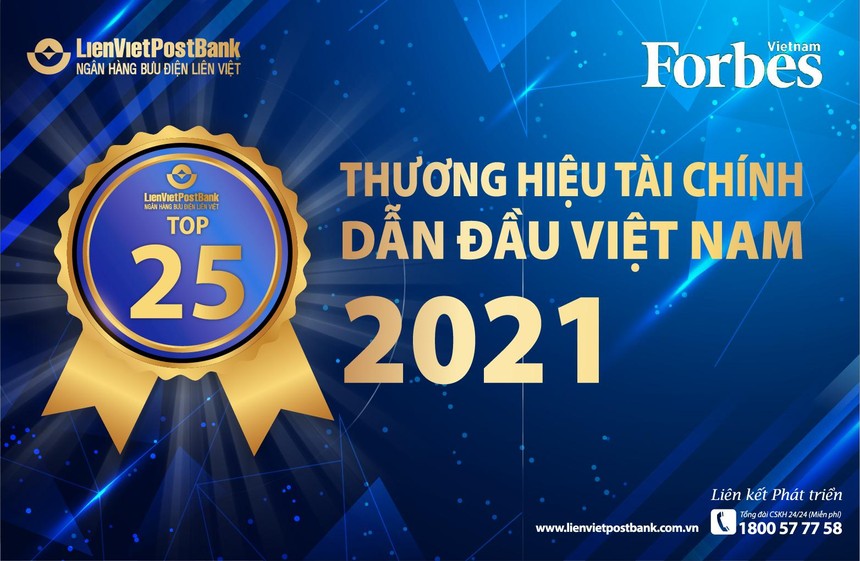 LienVietPostBank lọt Top 25 Thương hiệu Kl991.com nạp rút nhanh dẫn đầu năm 2021
