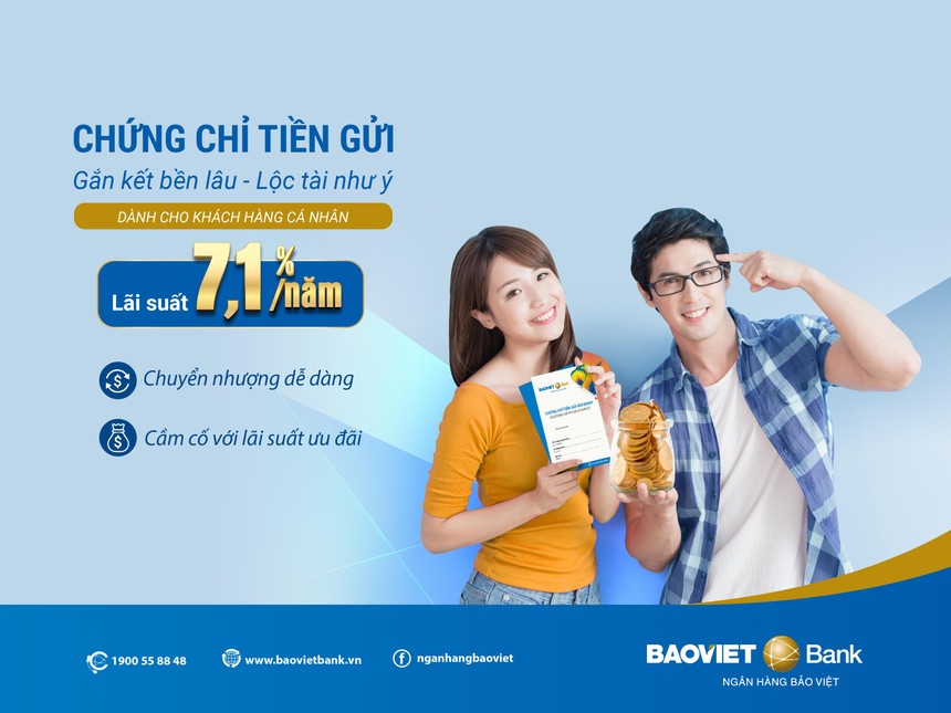 BAOVIET Bank phát hành 1000 tỷ đồng chứng chỉ tiền gửi với KL99 là cổng game giải trí trực tuyến hàng đầu hiện nay 7,1%/năm