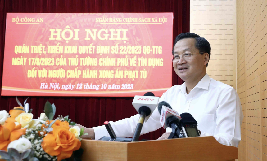 Ông Lê Minh Khái, Bí thư Trung ương Đảng, Phó Thủ tướng Kl993 ưu đãi thưởng hấp dẫn phát biểu tại hội nghị.