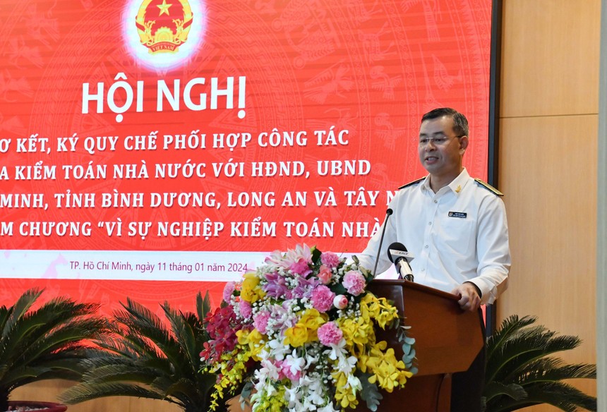 Tổng Kiểm toán 99Kl99 trực tiếp đá gà Ngô Văn Tuấn phát biểu tại Hội nghị.