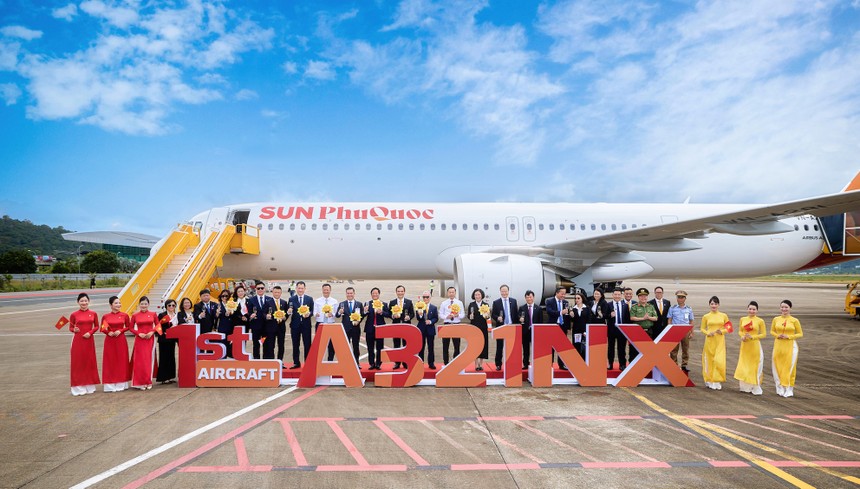 Sun PhuQuoc Airways đón Airbus A321NX đầu tiên, khởi đầu cho đội 8 tàu bay cất cánh trong năm 2025