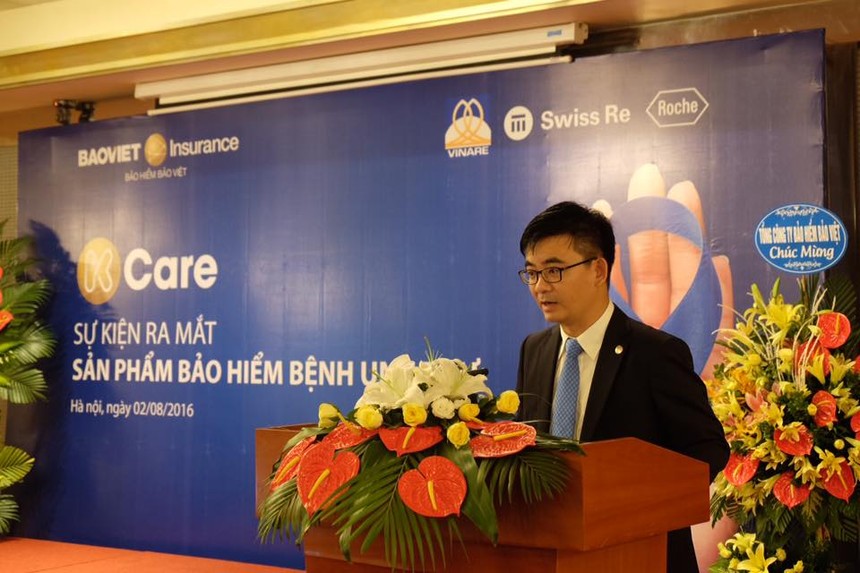 Ông Nguyễn Quang Hưng - Phó Tổng Giám đốc Kl99kl phiên bản hoạt động Bảo Việt phát biểu tại sự kiện ra mắt sản phẩm K-Care 