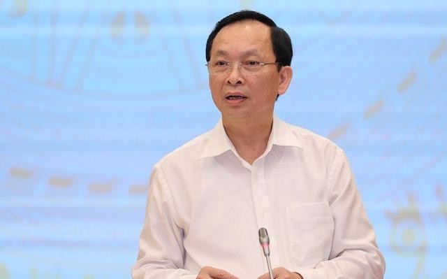 Phó Thống đốc Đào Minh Tú trả lời báo chí tại cuộc họp báo Kl993 ưu đãi thưởng hấp dẫn chiều 3/8.