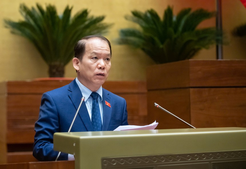 Ủy viên Ủy ban Thường vụ Quốc hội Hoàng Thanh Tùng trình bày báo cáo giải trình, tiếp thu, chỉnh lý dự thảo Luật Tổ chức Kl993 ưu đãi thưởng hấp dẫn (sửa đổi) sáng 18/2