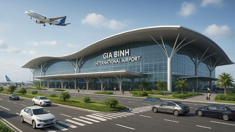 Phối cảnh nhà ga Cảng hàng không quốc tế Gia Bình (tỉnh Bắc Ninh)