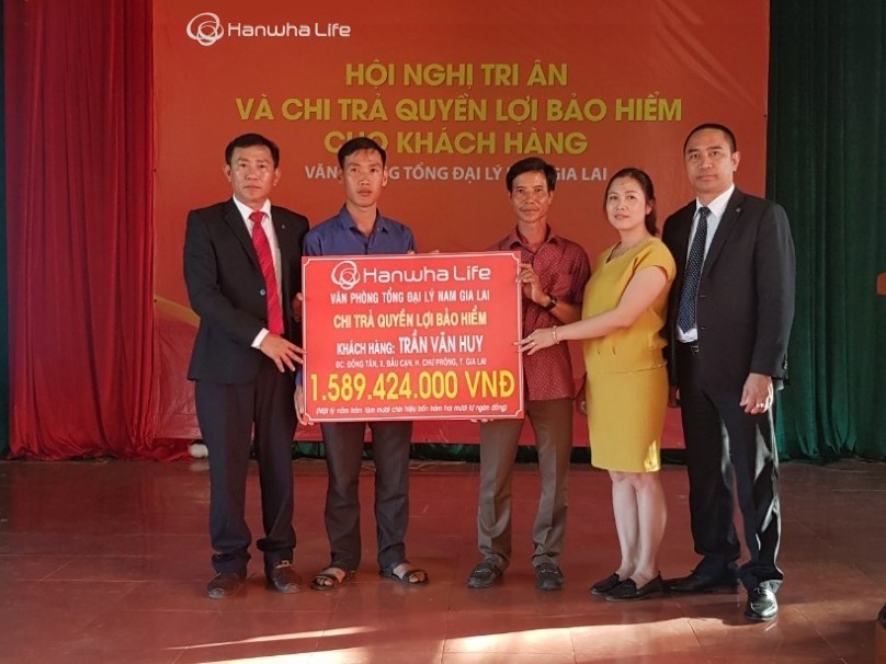 Hanwha Life Việt Nam chi trả gần 1,6 tỷ đồng quyền lợi Kl99kl phiên bản hoạt động cho khách hàng