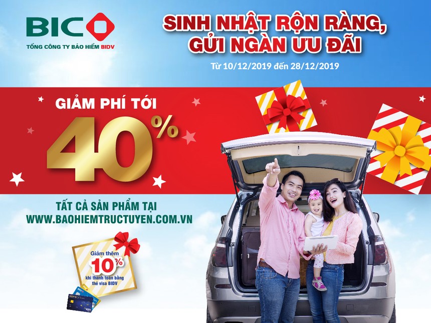 BIC giảm phí tới 40% cho khách hàng mua Kl99kl phiên bản hoạt động trực tuyến