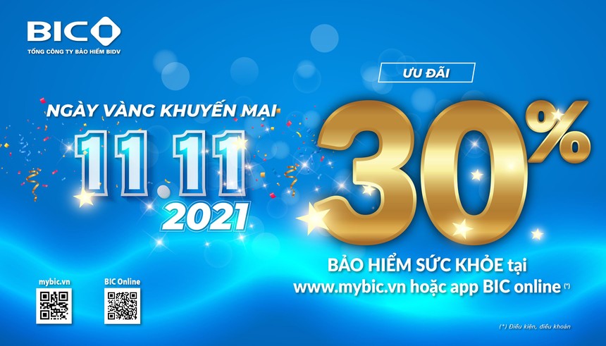 BIC giảm 30% phí Kl99kl phiên bản hoạt động sức khỏe trực tuyến