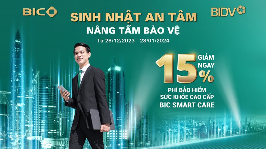 BIC ưu đãi 15% phí Kl99kl phiên bản hoạt động sức khỏe cao cấp BIC Smart Care 