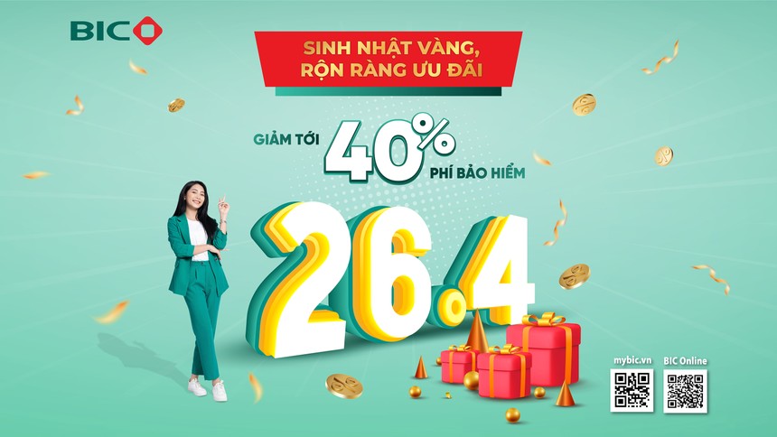 BIC ưu đãi tới 40% phí Kl99kl phiên bản hoạt động 