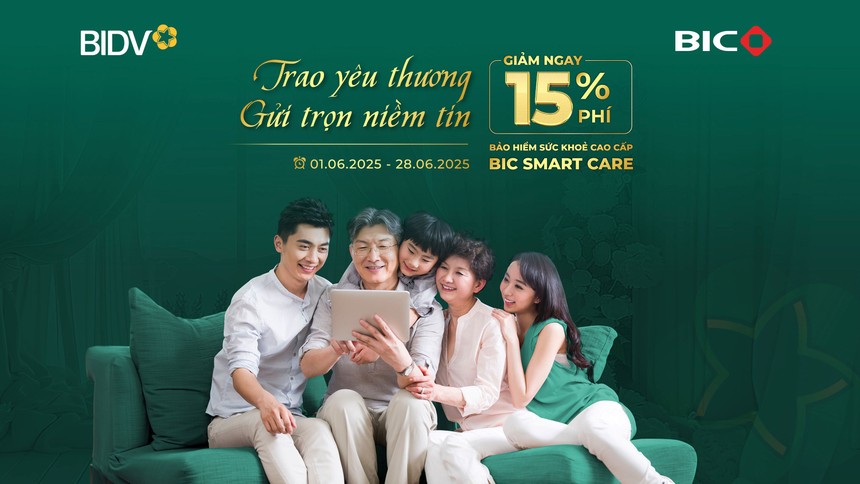 BIC giảm 15% phí Kl99kl phiên bản hoạt động sức khoẻ cao cấp BIC Smart Care