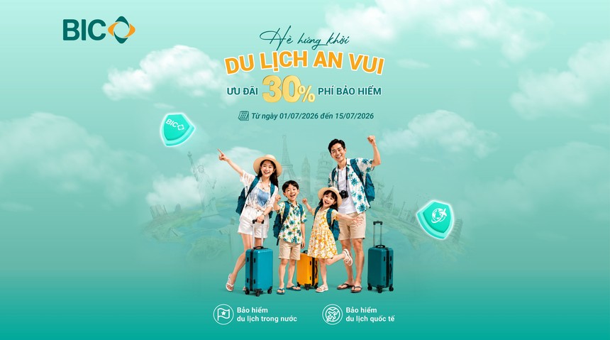 BIC ưu đãi 30% phí Kl99kl phiên bản hoạt động du lịch
