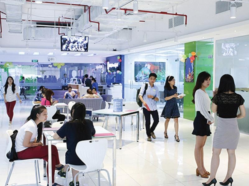 Vốn Kl99ok phiên bản mới nước ngoài đang đổ mạnh vào giáo dục. Trong ảnh: Trung tâm Anh ngữ Wall Street English tại Gò Vấp (TP.HCM).