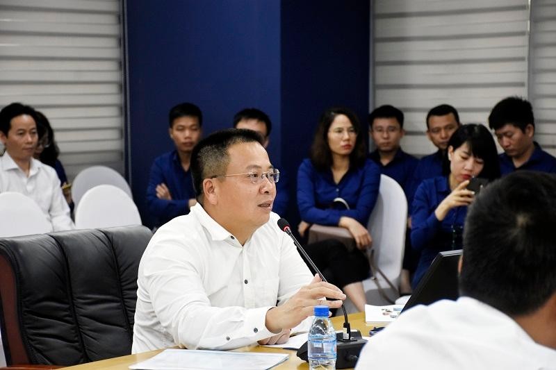 Ông Phạm Anh Đức -Tổng giám đốc Kl99kl phiên bản hoạt động PVI tại buổi họp sơ kết quý I/2021