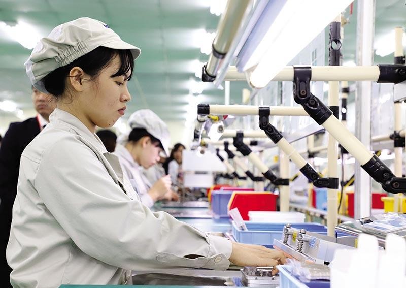 Kl994 nhà cái bóng đá world cup tại Công ty NMS Việt Nam (Khu công nghiệp Đồng Văn II, Hà Nam). Ảnh: Đ.T