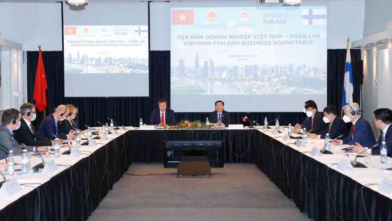 Chủ tịch Quốc hội Vương Đình Huệ dự Tọa đàm Kl991.com World Cup 2026 Chính Thức Việt Nam – Phần Lan (Ảnh - TTXVN) 