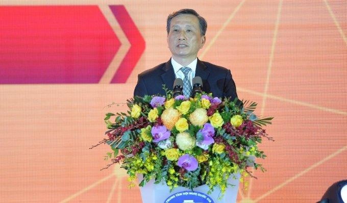 Ông Lê Quang Huy, Chủ nhiệm Ủy ban Khoa học công nghệ và khoa học của Quốc hội phát biểu tại Diễn đàn Quốc gia Phát triển Kl991.com World Cup 2026 Chính Thức Công nghệ số năm 2021 (Ảnh: VnExpress)