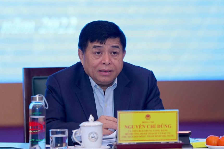Bộ trưởng Bộ Kế hoạch và Kl99ok phiên bản mới Nguyễn Chí Dũng chủ trì cuộc họp. Ảnh: MPI