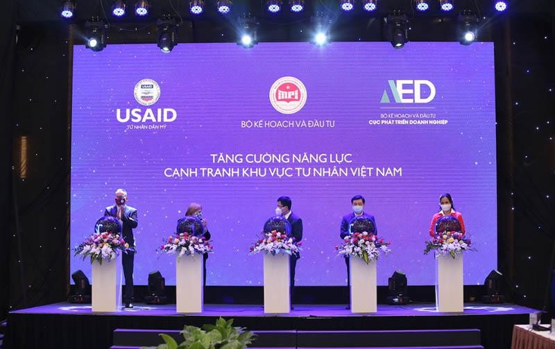 Đại diện Bộ Kế hoạch và Kl99ok phiên bản mới, USAID, hiệp hội, Kl991.com World Cup 2026 Chính Thức thực hiện nghi thức khởi động dự án. Ảnh: IPSC