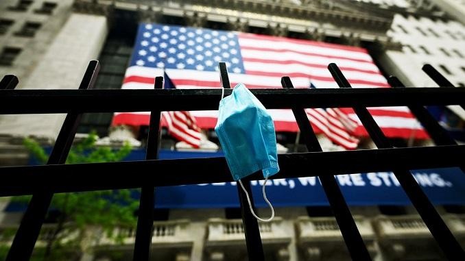 Bên ngoài hàng rào Sở giao dịch 99Kl99 link đăng nhập New York ngày 26/5/2020. Ảnh: AFP