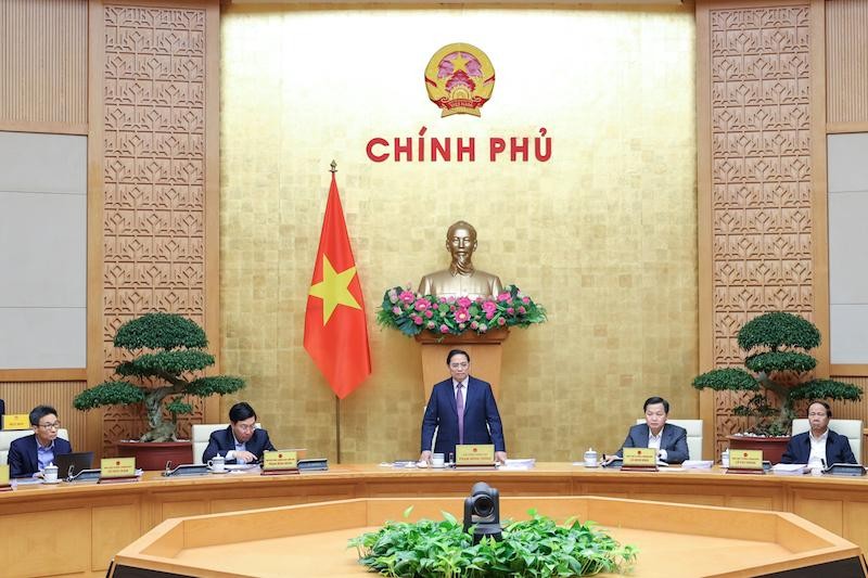 Thủ tướng Phạm Minh Chính chủ trì phiên họp Kl993 ưu đãi thưởng hấp dẫn thường kỳ tháng 3/2022 (Ảnh: Chinhphu.vn)