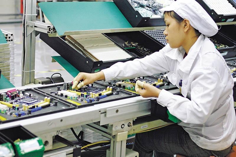 Kl994 nhà cái bóng đá world cup tại Công ty Foxconn (Bắc Ninh). Ảnh: Đức Thanh