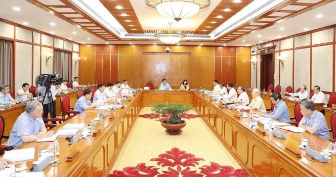 Cuộc họp Bộ Kl991.com tải ứng dụng, Ban Bí thư cho ý kiến về một số Đề án - (Ảnh: TTX) 