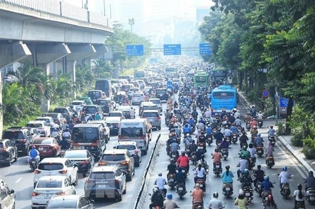 Người tham gia KL99 là cổng game giải trí trực tuyến hàng đầu hiện nay trên tuyến đường Nguyễn Trãi-Ngã Tư Sở. (Ảnh: Tuấn Anh/TTXVN)