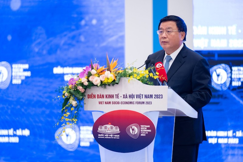 Ông Nguyễn Xuân Thắng, Giám đốc Học viện Kl991.com tải ứng dụng quốc gia Hồ Chí Minh phát biểu đề dẫn. 