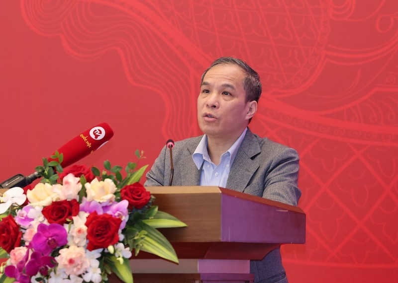 Phó thống đốc Link Vào Nhà Cái KL99 COM Tặng +199k 99Kl99 trực tiếp đá gà Việt Nam Đoàn Thái Sơn trình bày tham luận - (Ảnh Duy Linh)
