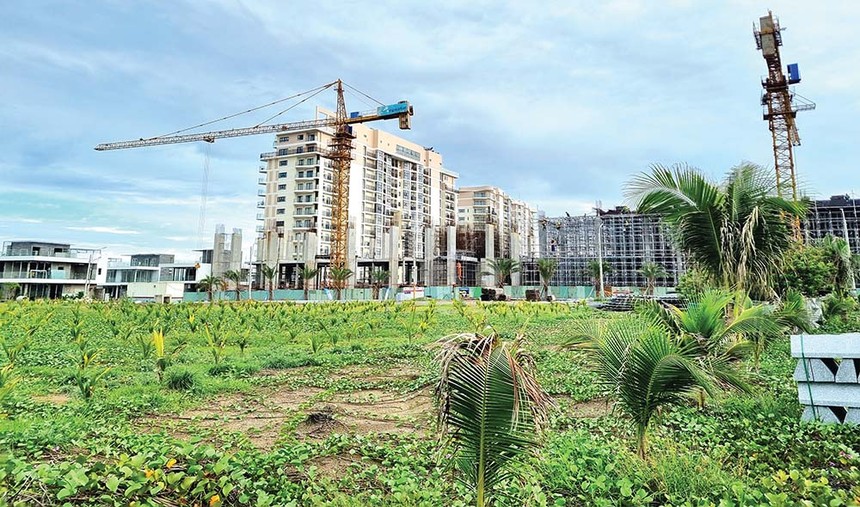 Công trình xây dựng của Công ty Allgreen - Vượng Thành - Trùng Dương. Ảnh: Gia Huy