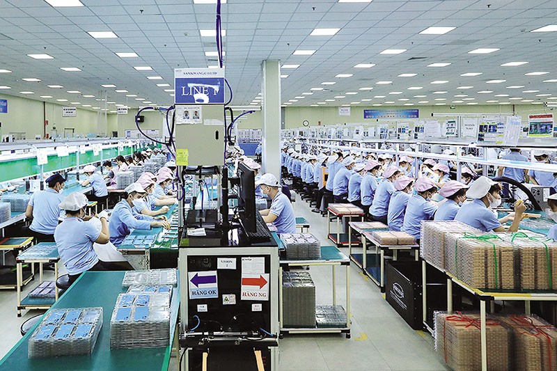 Kl994 nhà cái bóng đá world cup tại Công ty TNHH Samkwang Vina (Bắc Giang). Ảnh: Đức Thanh