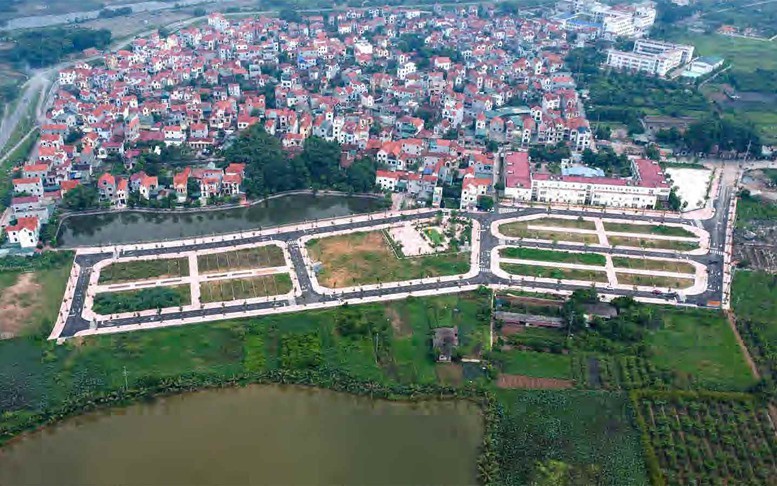 Các lô đất được đưa ra đấu giá tại huyện Hoài Đức (Hà Nội) ngày 19/8/2024, trong đó có lô đất được nhà Kl99ok phiên bản mới trả gấp hơn 18 lần so với giá khởi điểm. Ảnh: VGP