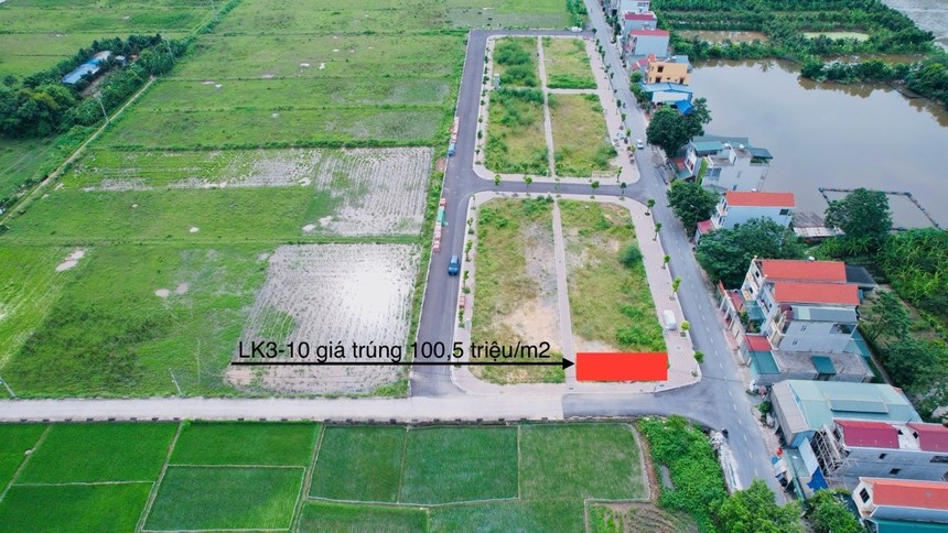 Hình ảnh về lô đất trúng giá 100,5 triệu đồng/m2 tại xã Thanh Cao, huyện Thanh Oai. Ảnh: Web Tổng Nhà Cái 99Kl99 Giải Trí Bậc Nhất Tâm Phúc.