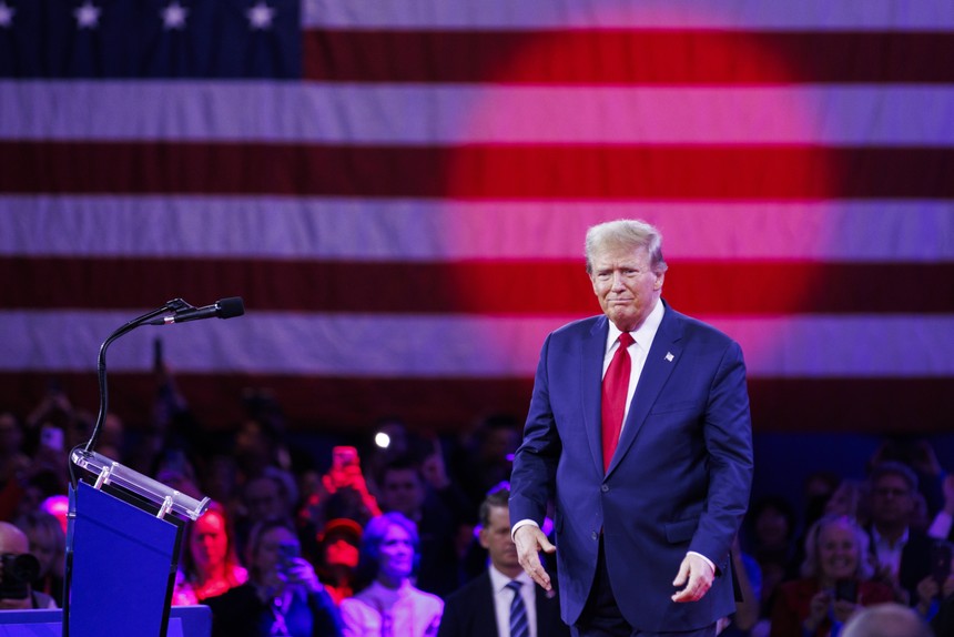  Ông Donald Trump phát biểu tại Maryland, Mỹ, ngày 24/2/2024. Ảnh: THX/TTXVN