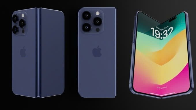 Một ý tưởng iPhone gập. Ảnh: Apple Insider 
