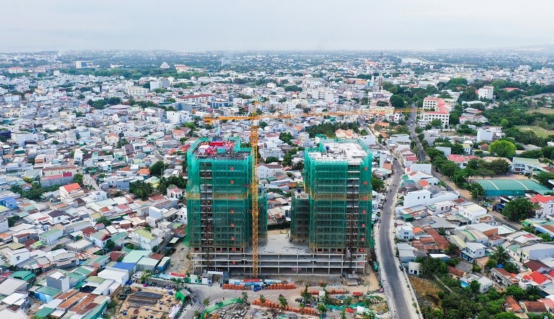 Dự án Nhà ở Trang Chủ KL99Com Số 1 Link Đăng Ký KL999 MK Central City đã hoàn thiện phần thô, dự kiến hoàn thành vào quý IV/2025. Ảnh: MK. 