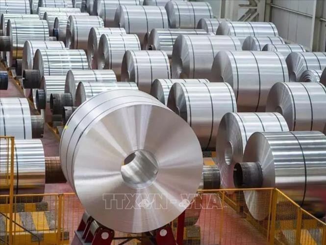 Thép thành phẩm của Công ty Kl994 nhà cái bóng đá world cup thép Nhật Bản Nippon Steel. Ảnh: Reuters/TTXVN