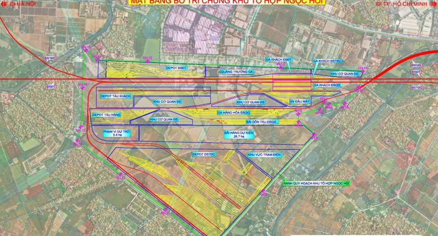 Bố trí tổng thể mặt bằng tổ hợp ga 99Kl.app khuyến mãi hot Ngọc Hồi - TP. Hà Nội. 