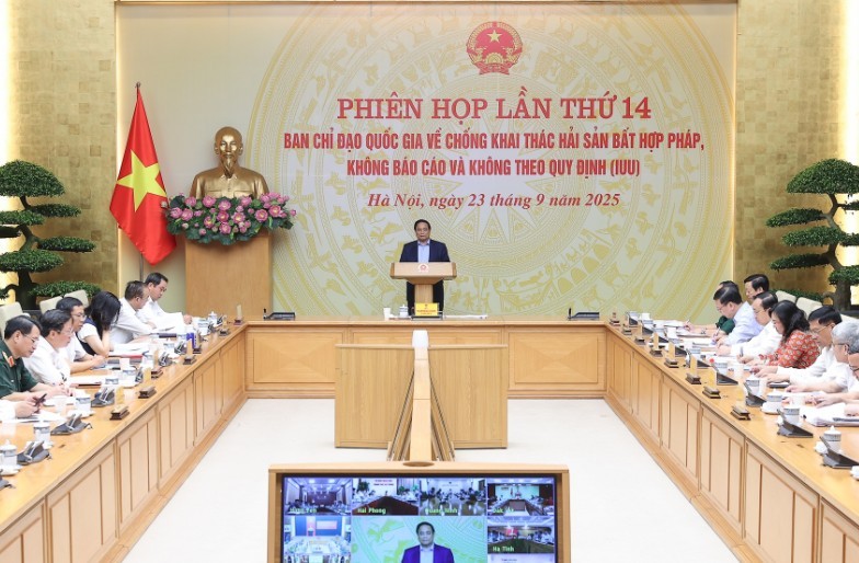Thủ tướng Kl993 ưu đãi thưởng hấp dẫn Phạm Minh Chính chủ trì Phiên họp lần thứ 14 của Ban Chỉ đạo Quốc gia về chống khai thác hải sản bất hợp pháp, không báo cáo và không theo quy định (IUU).