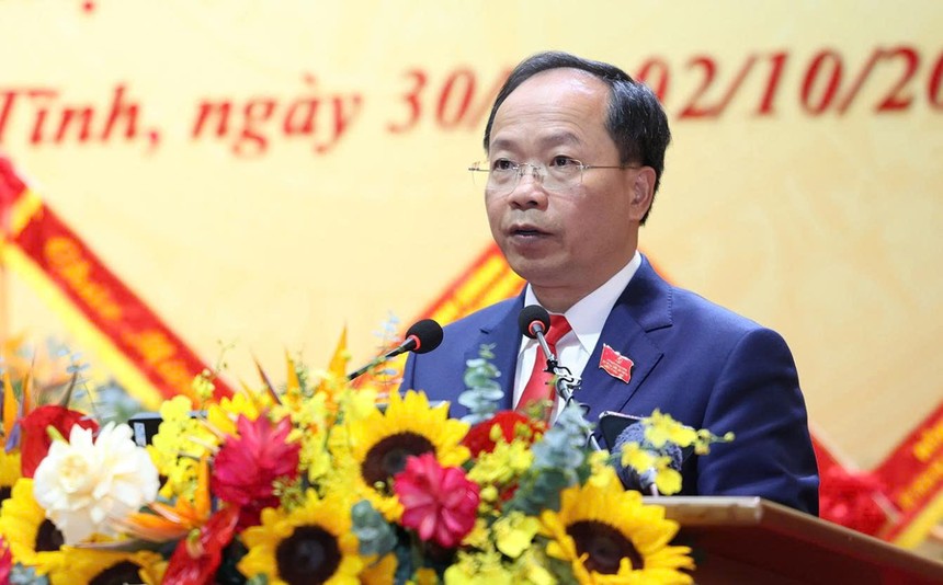 Ông Nguyễn Duy Lâm, Bí thư Tỉnh ủy trình bày tóm tắt báo cáo Kl991.com tải ứng dụng.