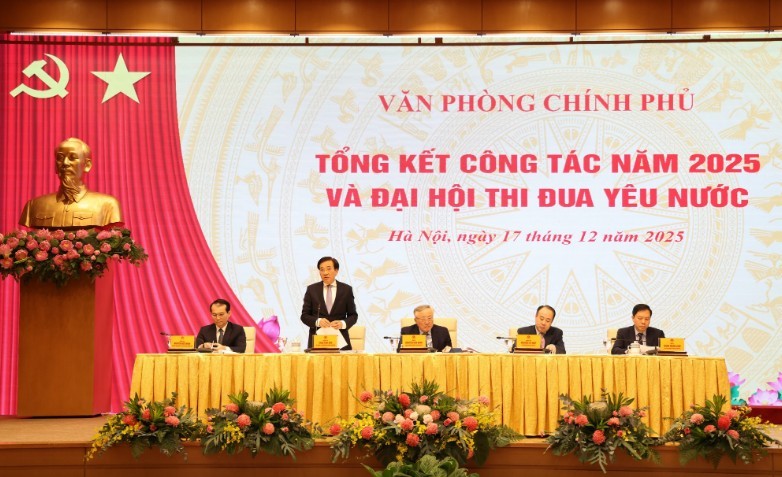 Bộ trưởng, Chủ nhiệm VPCP Trần Văn Sơn phát biểu tại Hội nghị - Ảnh: VGP.