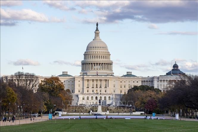 Tòa nhà Quốc hội Mỹ tại Washington, D.C. Ảnh: THX/TTXVN