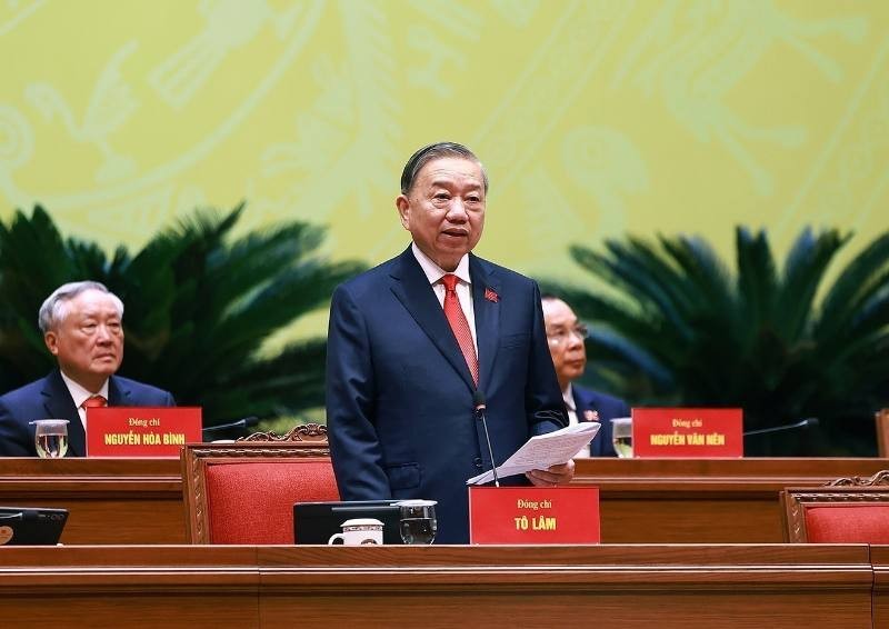 Tổng Bí thư Tô Lâm điều hành phiên họp về nhân sự tại Đại hội Đảng XIV. 
