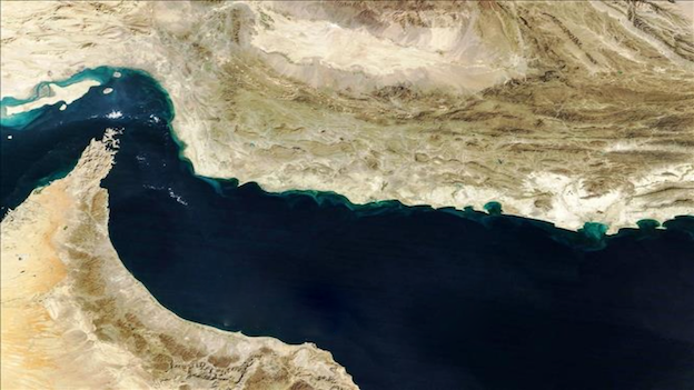 Hình ảnh từ vệ tinh Terra của NASA về eo biển Hormuz.