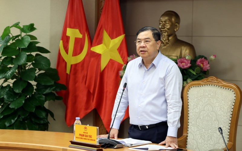 Phó Thủ tướng Thường trực Phạm Gia Túc chủ trì cuộc họp. Ảnh: VGP