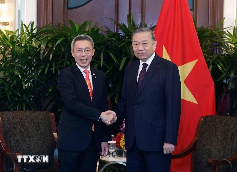 Tổng Bí thư, Chủ tịch nước Tô Lâm tiếp ông Jonathan Yap, Tổng giám đốc Kl994 game bài casino hấp dẫn CapitaLand. (Ảnh: Thống Nhất/TTXVN)