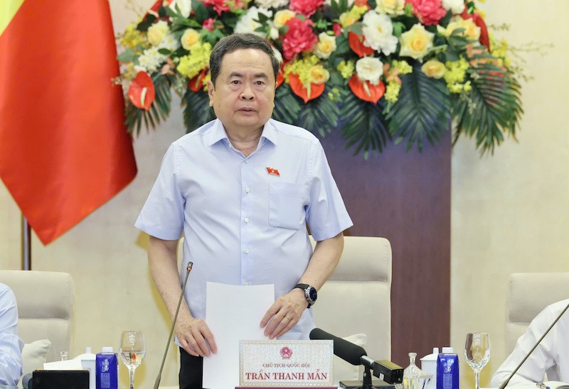 Chủ tịch Quốc hội Trần Thanh Mẫn phát biểu khai mạc phiên họp - Ảnh: QP. 